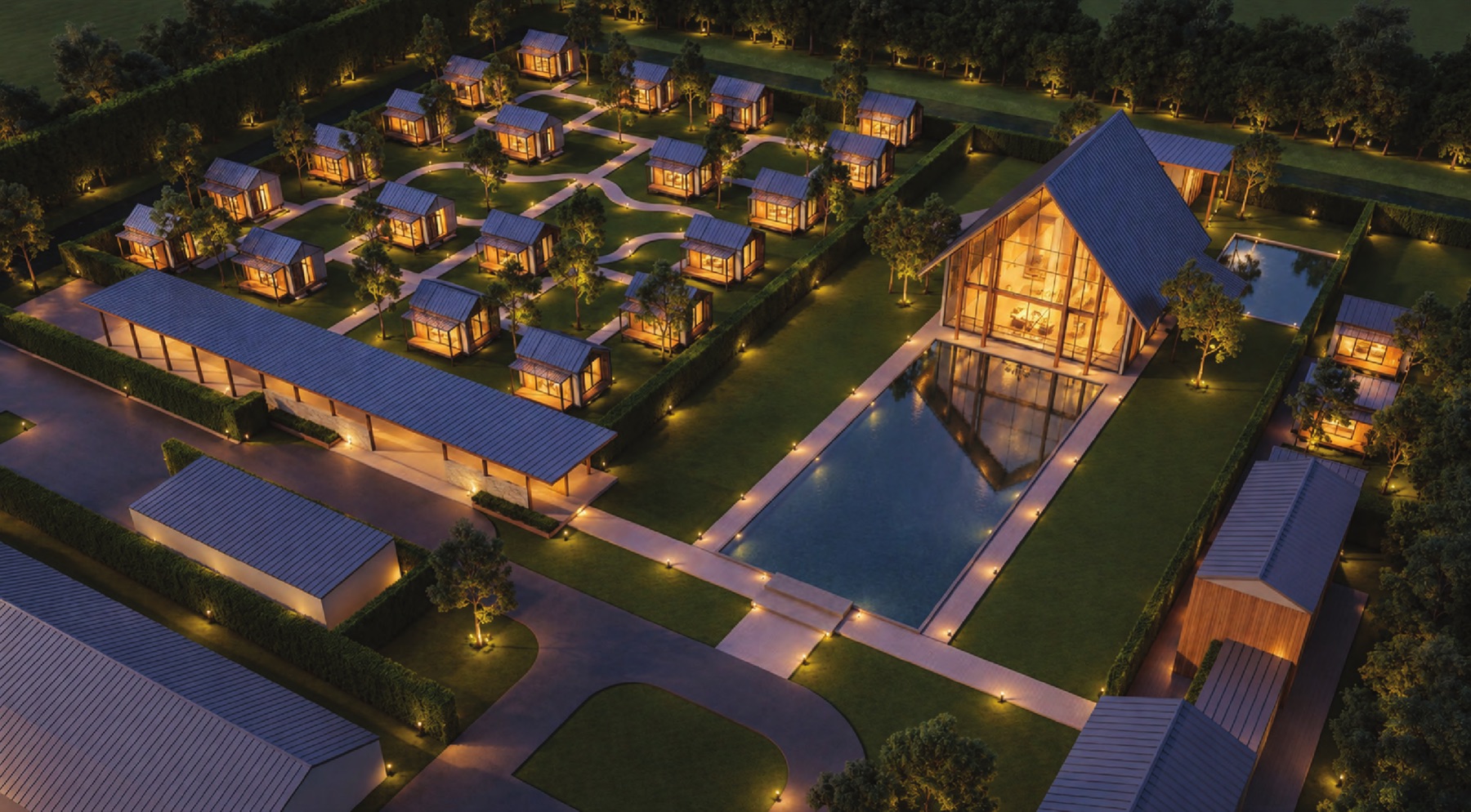 Concept design at dusk